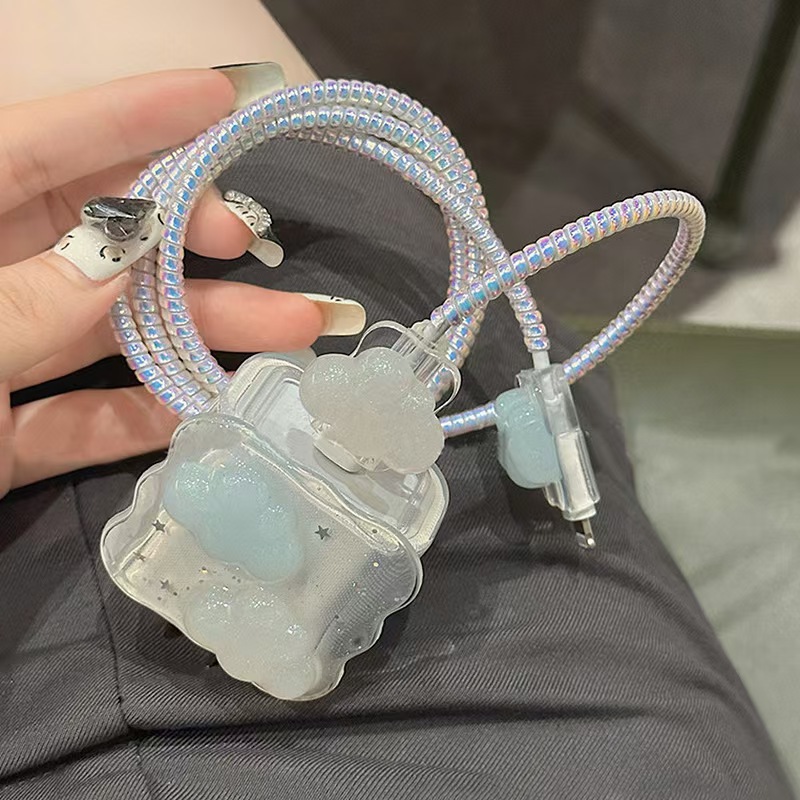 Para Apple 14 línea de datos cubierta protectora iPhone13 cargador cabezal 12promax bobinado estuche para iPad