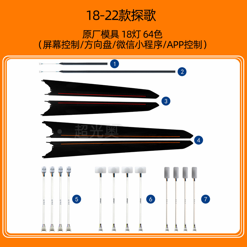 Volkswagen Passat Maiten CC Lang Yi Lingdu Golf Polaroid Guantuang Tan Yue luces especiales de atmósfera modificadas