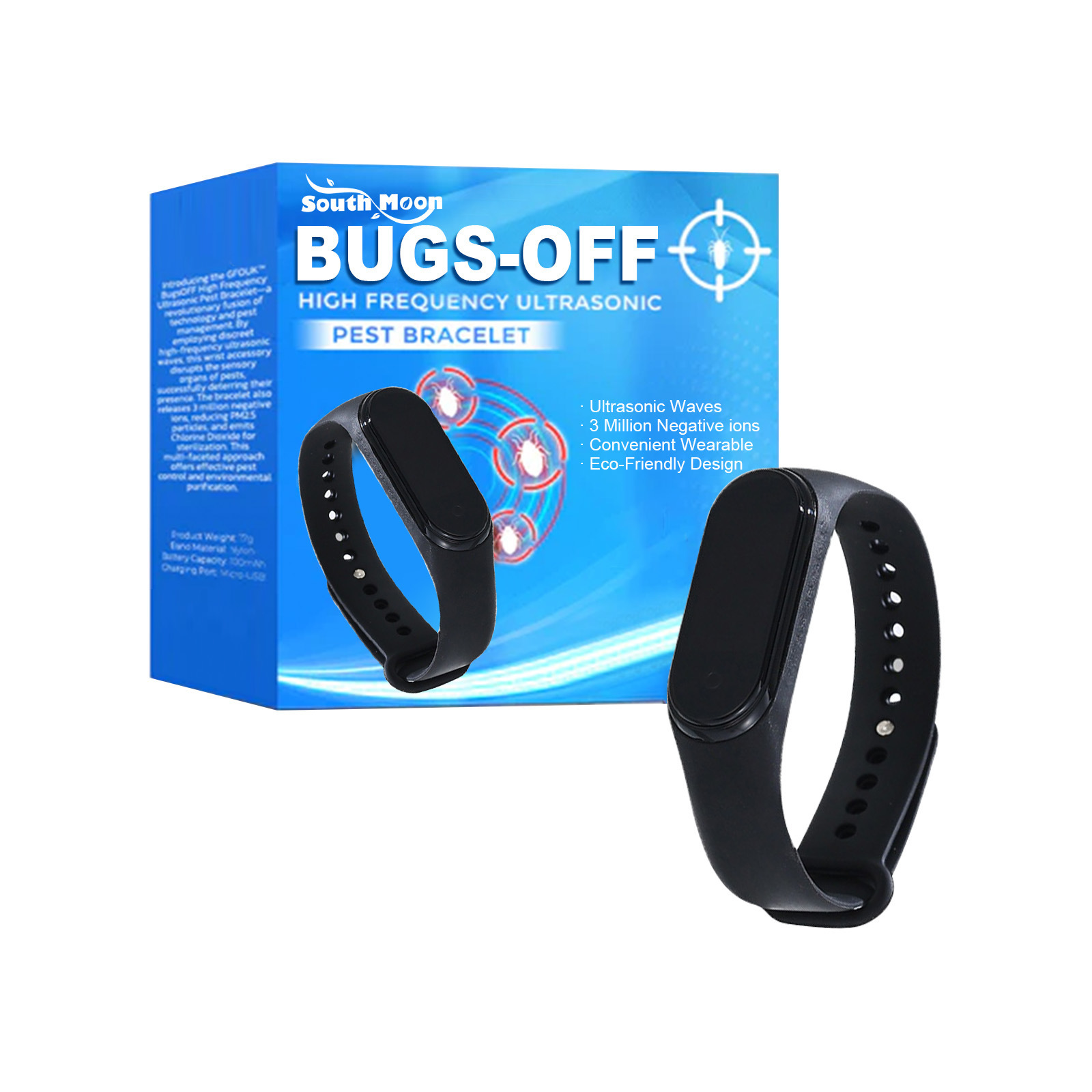 South Moon Mosquito Repellent Bracelet, a portable and convenient mosquito repellent tool for children and adults to prevent mosquito bites outdoors._voghion.com
