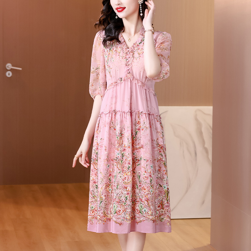 Silk summer dress