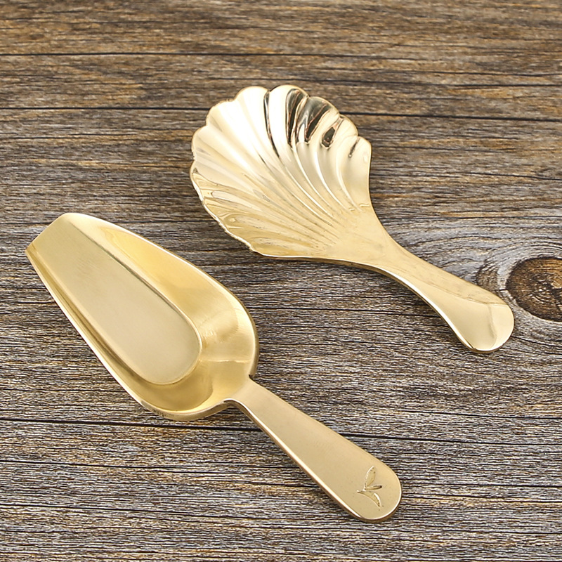 Japanese copper small brass spoon