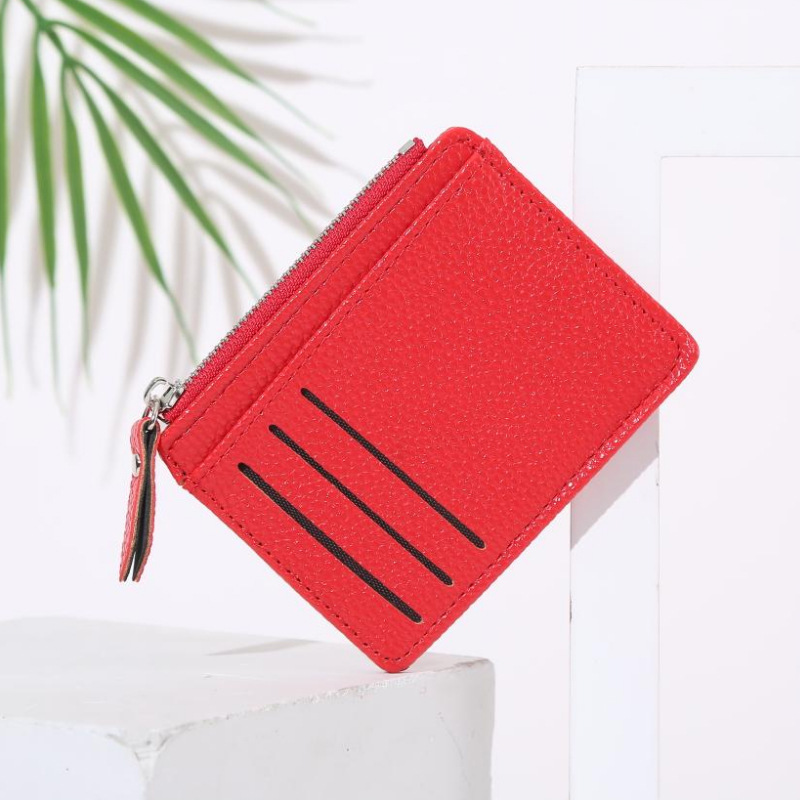 Korean style card holder for women, card holder, card holder for men, customized LOGO coin purse, card PU ID bag