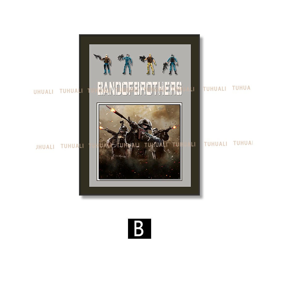 Mano comiendo pollo batalla de campo tridimensional pintura decorativa física dormitorio de niños porche pintura colgante juego animación pintura colgante