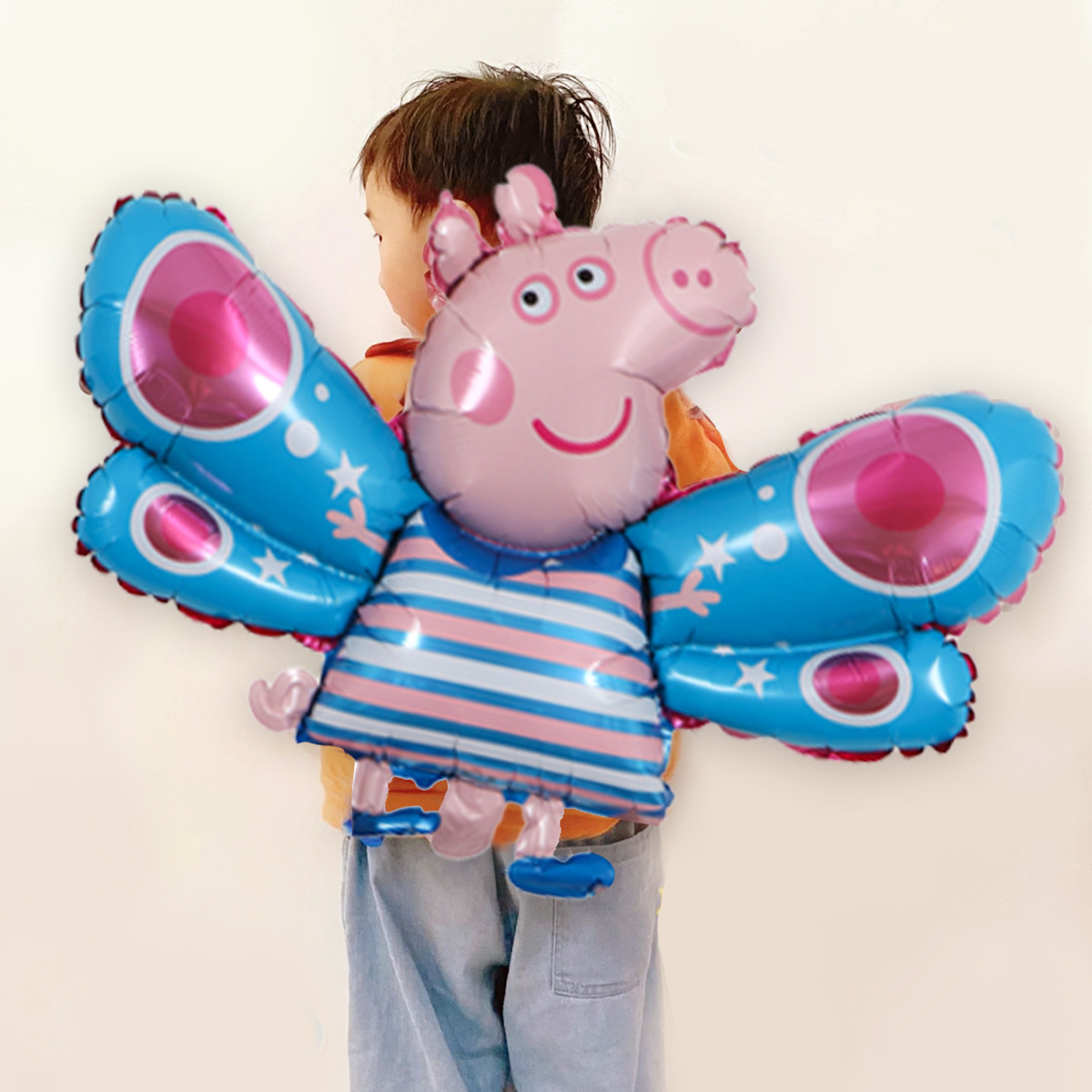 Alas de Peppa Pig, globo inflable de mariposa, decoración de mochila para mercado nocturno, juguete infantil, globo bobo