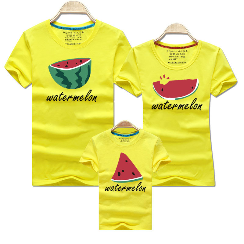 Padre-niño verano nueva venta al por mayor de manga corta camiseta una familia de tres piezas de algodón ropa de los niños ropa de clase LOGO imagen