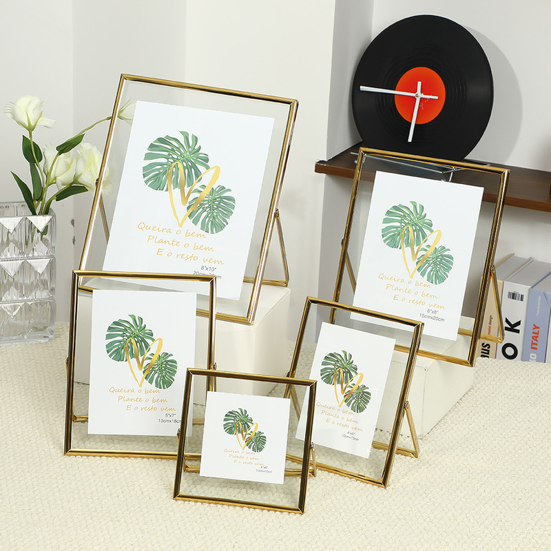 Trendy Metal Photo Frame for Home and Office Desktop Photo Decoration, Available in Various Sizes, Empty Frame, Outer Frame