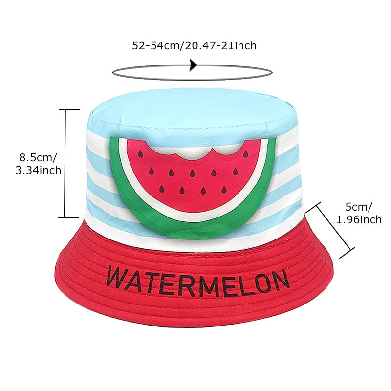 Children Unisex Cute Letter Watermelon Printing Bucket Hat display picture 1