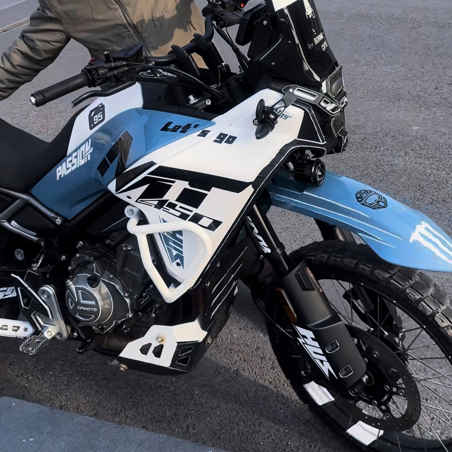 Suitable for Cfmoto 450Mt Modified Bumper Motorcycle Crash Guard Anti-Fall Bar Anti-Fall Frame Protective Accessories