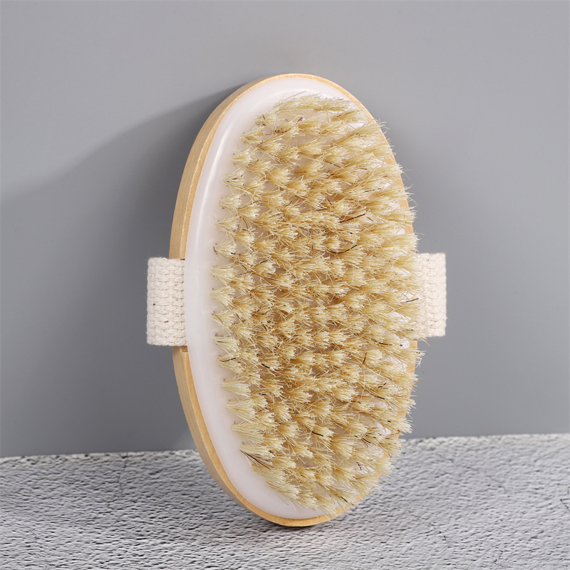 Amazon transfronterizo cerdo templo baño cepillo de mano de mango largo masaje baño cepillo Hemu baño frotar espalda seco cepillo en stock