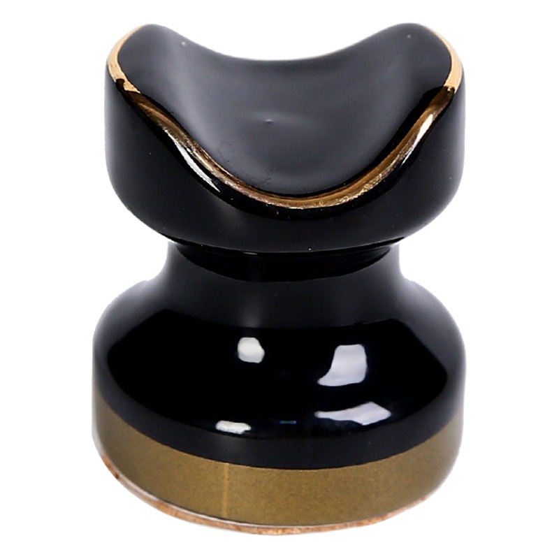 Soporte de cerámica para cigarros estilo europeo, mini portátil, decoración dorada