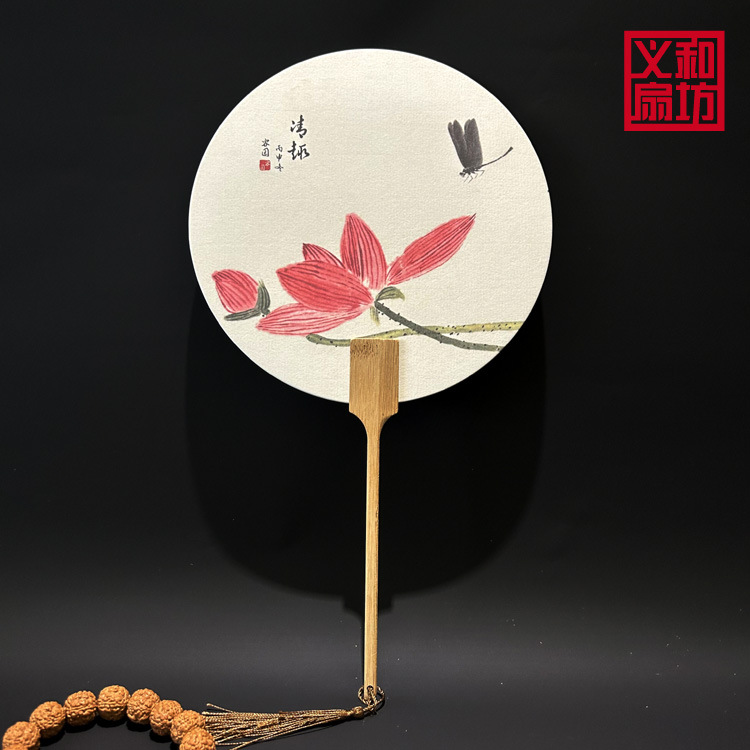 古风仿宣纸团扇中国风团扇批发团扇定制纸团扇diy创作纸扇子印刷-阿里巴巴