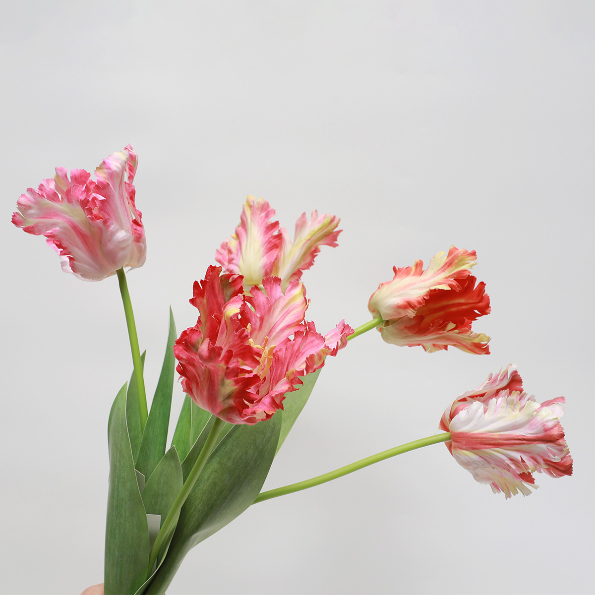 Simulation single parrot tulip home decoration decoration fake flowers hotel front desk layout shooting props flowers