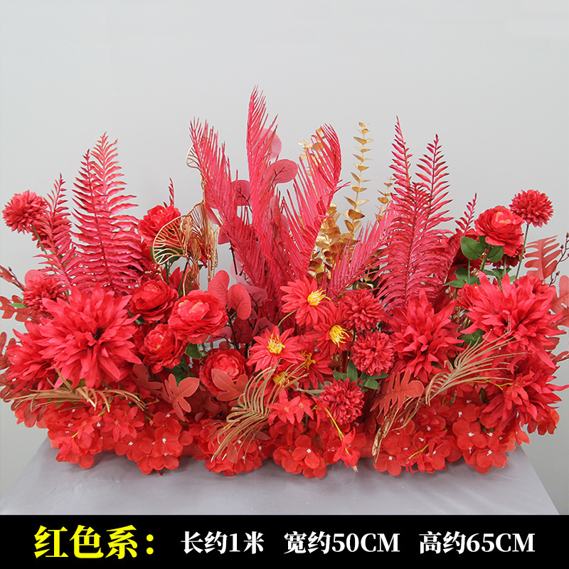 新商品の結婚祝いの大きいタイプの花を並べて絹の花の完成品の装飾をシミュレーションします。|undefined