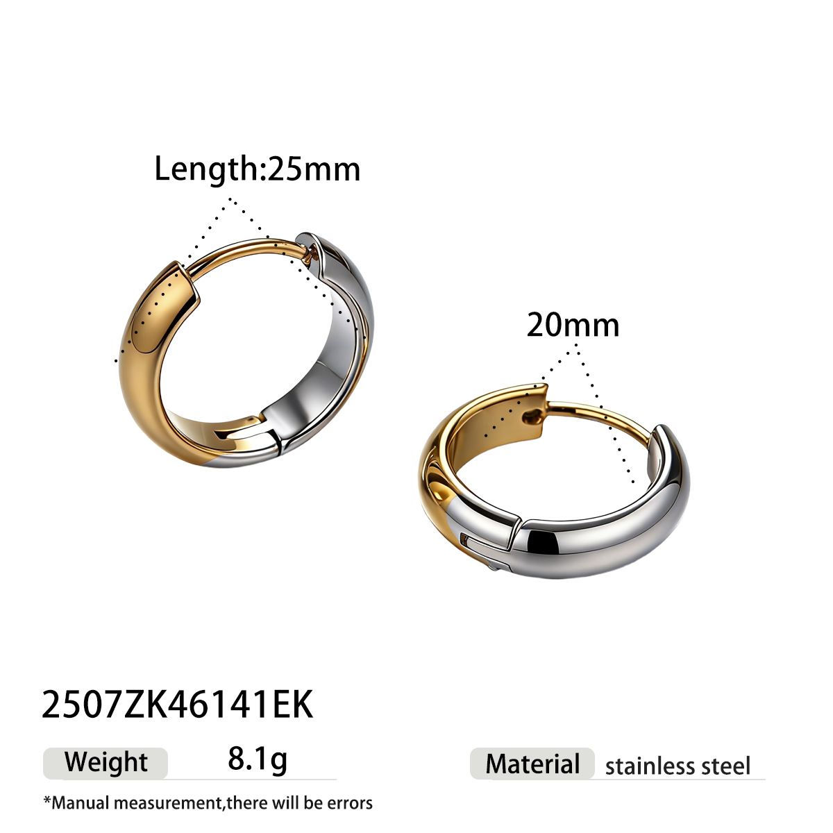 Taina europa y americana pendientes de acero inoxidable lujoso ligero de alto nivel brillante chapado en oro y plata pendientes de color contraste transfronterizos pendientes calientes image 20