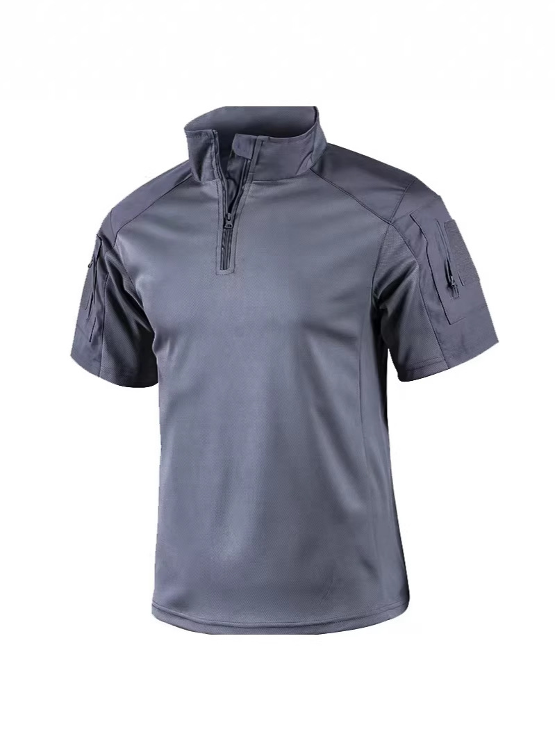 Playera Táctica de Secado Rápido para Hombre de Poliéster para Acampamiento