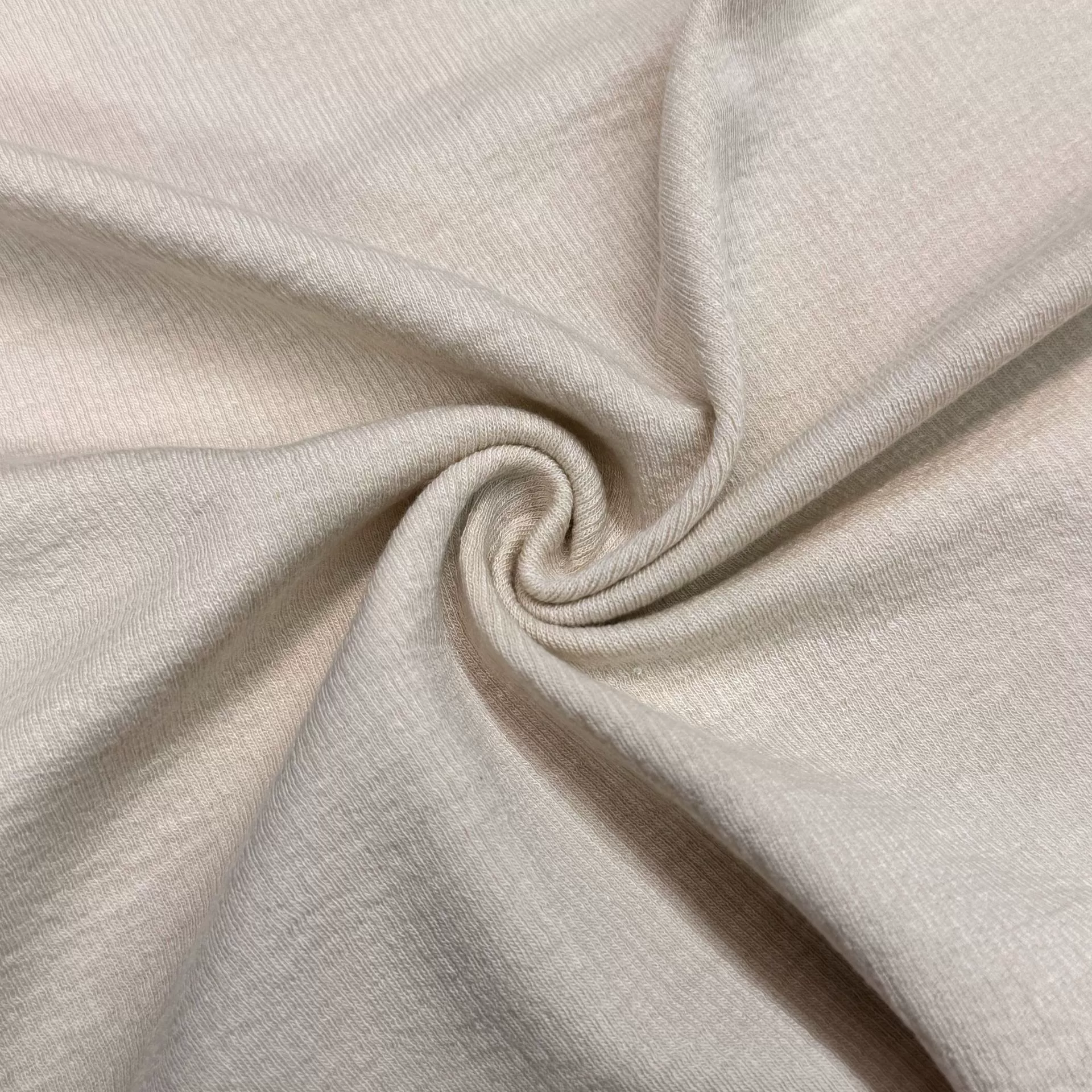 Snake-bone pattern rib double-sided foreign trade women's spring fabric acrylic polyester-cotton stretch blend 220g knitted fabric