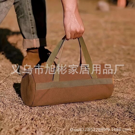 Cross-border Camping Accessories Storage Bag Tent Wind Rope Nail Tool Storage Bag Camping Handheld Nail Bag Cylinder Bag
