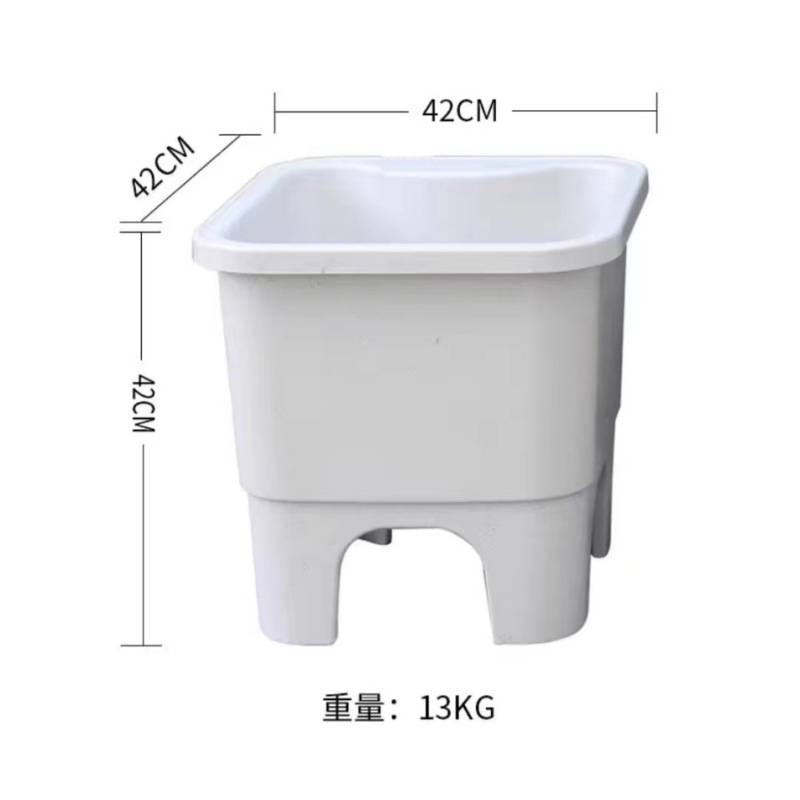 加厚石英石室外阳台家用一体成型带搓板洗衣池水槽盆|undefined