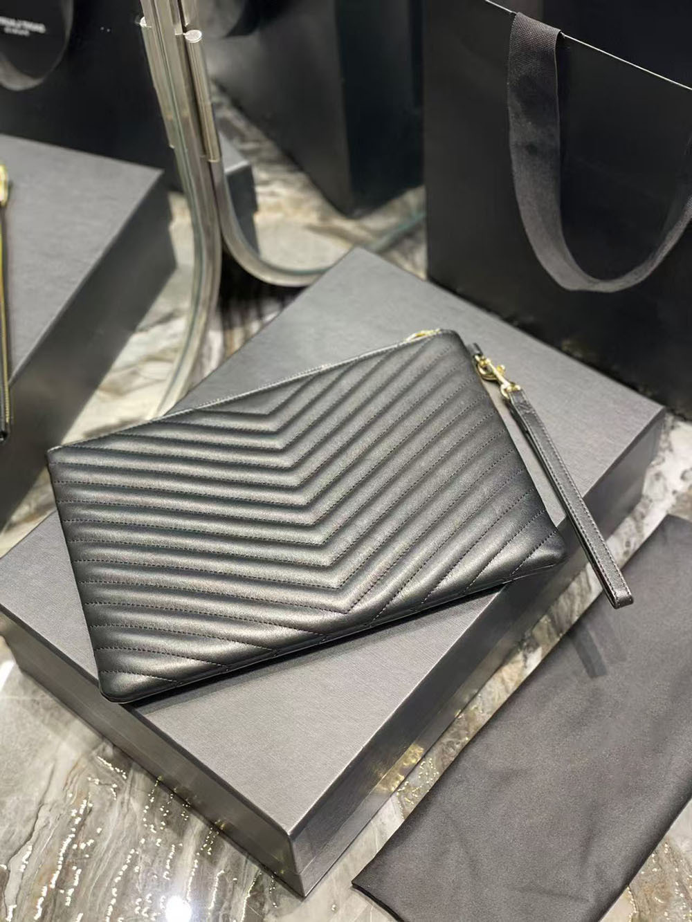 New Women's Genuine Leather Clutch Bag, Small Cowhide Multi-Slot Handbag, Fashionable Evening Bag, Mobile Phone Envelope Bag - Thumbnail 6