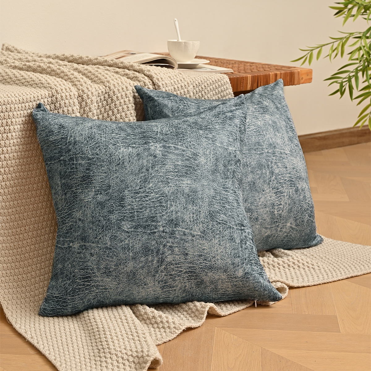 Amazon transfronterizo elástico impermeable esmerizado PU funda de almohada de sofá de oficina TEMU en stock