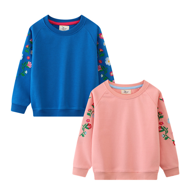 Otoño suéter de los nuevos niños de estilo europeo y americano suéter de los niños del bebé desgaste exterior superior de punto suéter bordado imagen image 3