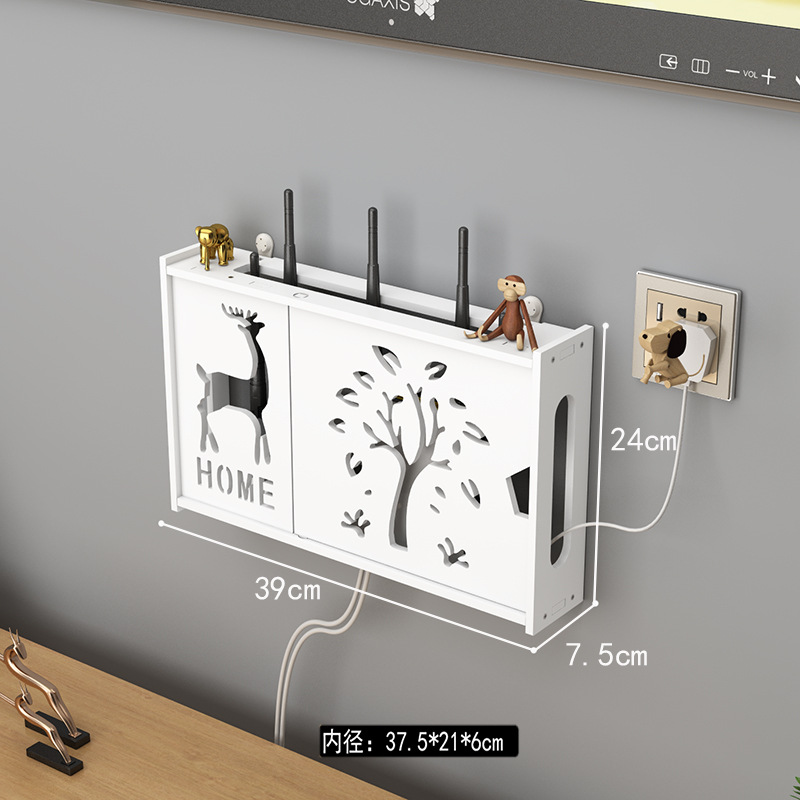 Creativo Punch-free rack de almacenamiento de pared TV Set-Top Box rack de pared dormitorio sala de estar router caja de almacenamiento al por mayor