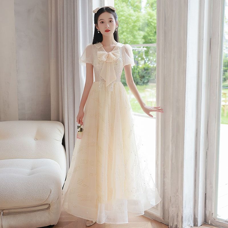 Evening Gown for Women, High-End Luxury Style, Suitable for Art Exams, Music Students, Graduation, and Hostess Dresses