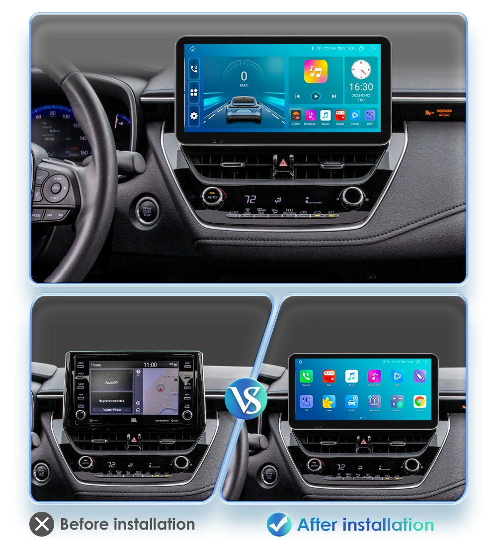 Подходит для Toyota Corolla (2018–2021) 12-го поколения Android автомобильная навигация с большим экраном MP5 плеер все-в-одном