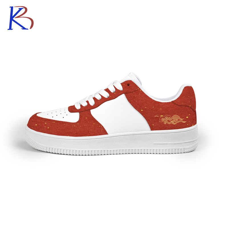 Customized Festive Pattern Cross-Border Sneakers Trendy Chinese Style Air Force One 3D Printed Wedding Shoes Red Sneakers Customized Festive Pattern Cross-Border Sneakers Trendy Chinese Style Air Force One 3D Printed Wedding Shoes Red Sneakers