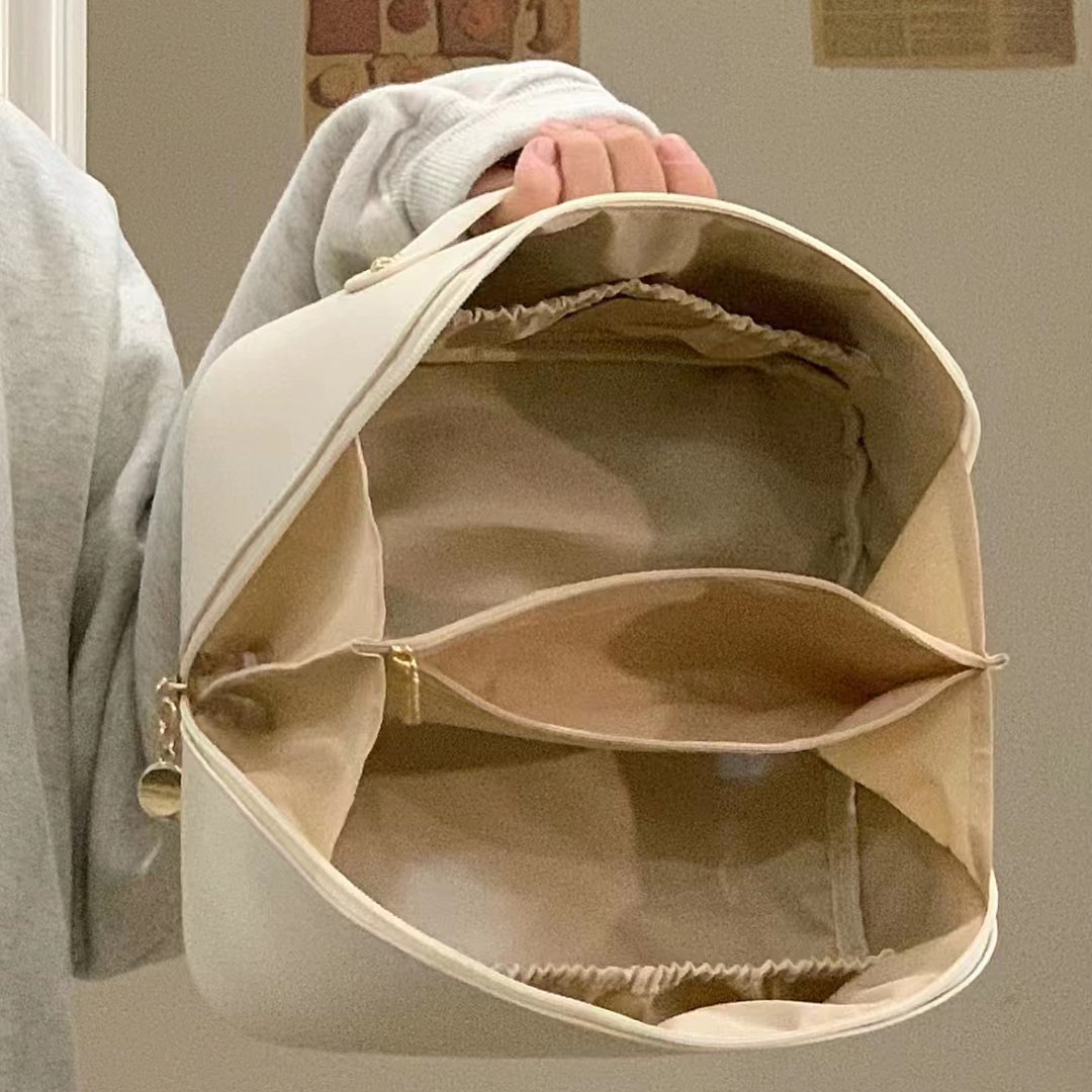 Capacious cosmetic bag