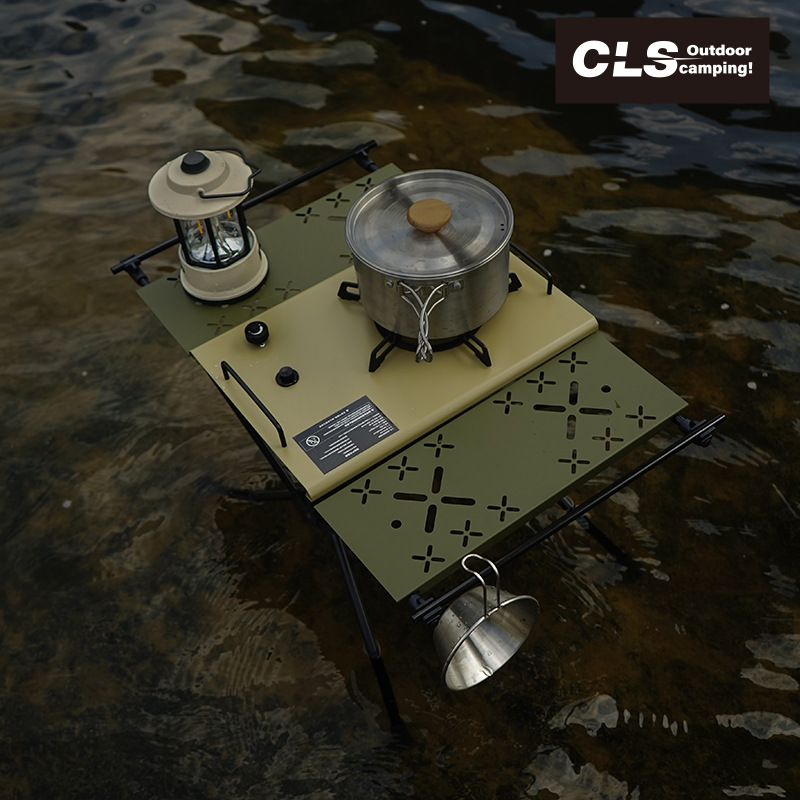 CLS mesa plegable al aire libre ultraligero senderismo mesa táctica mesa IGT mesa portátil aleación de aluminio mesa plegable mesa de camping