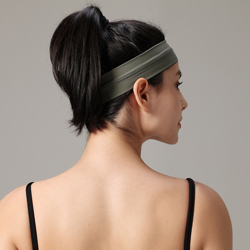 Sports headband solid color yoga headband high elasticity running elastic fitness portable headband breathable sweat-wicking
