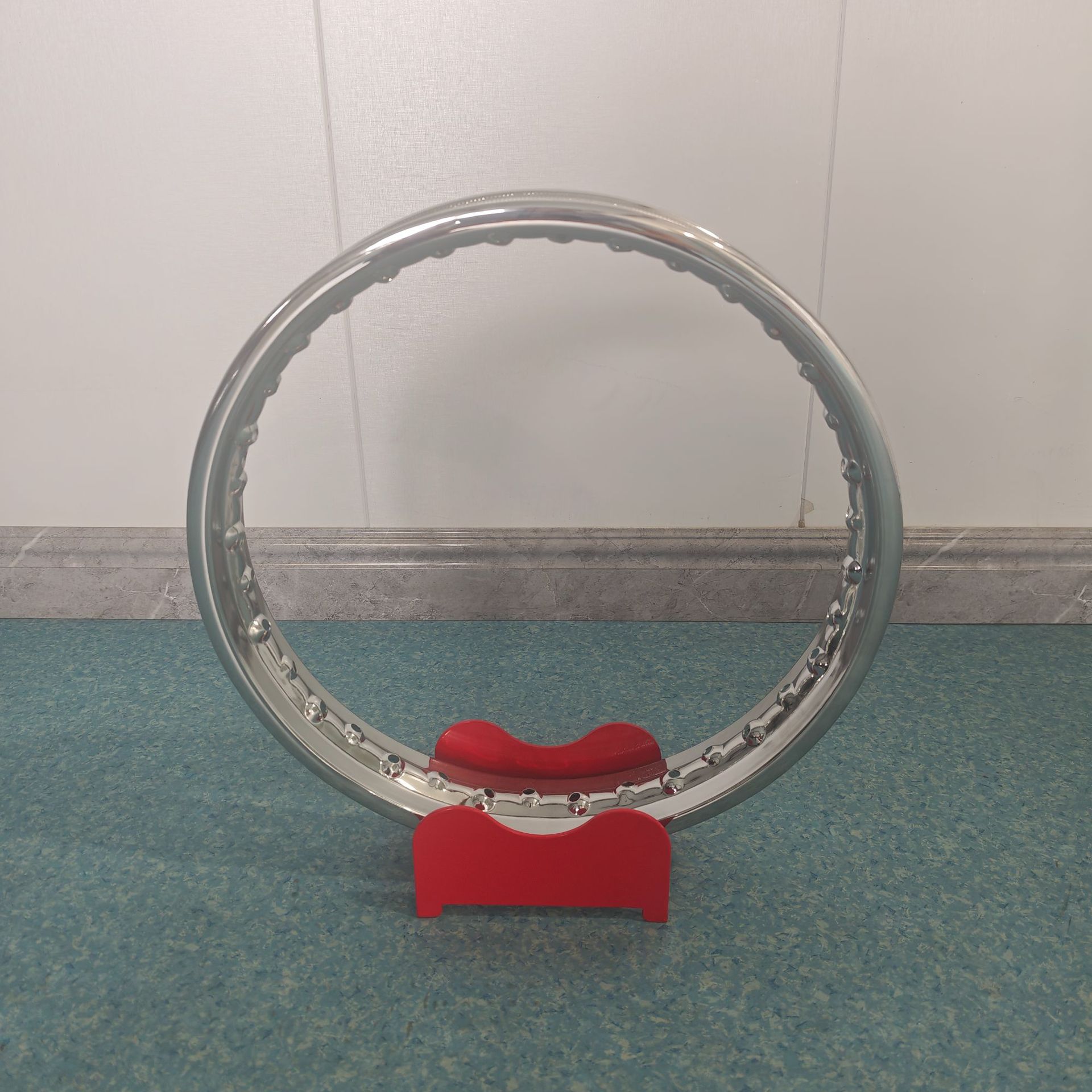 Motorcycle Chrome-Spoked Steel Rim 16inch Universal Wheel Rim for Off-Road Vintage Vehicles 36-Hole Modified Wire Rim