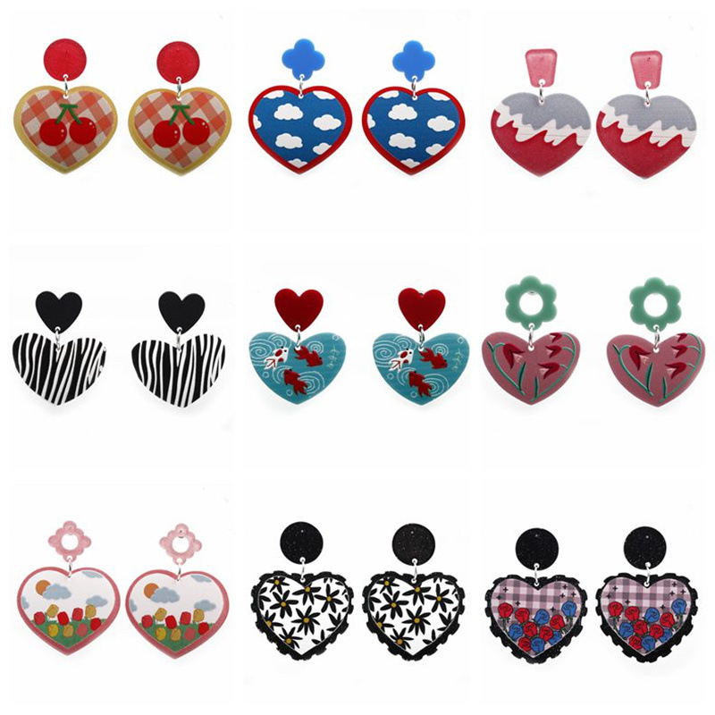 Estilo coreano verano acrílico pendientes encantadores pendientes de mujer europeos y americanos transfronterizos tridimensionales nube oscura nube pendientes