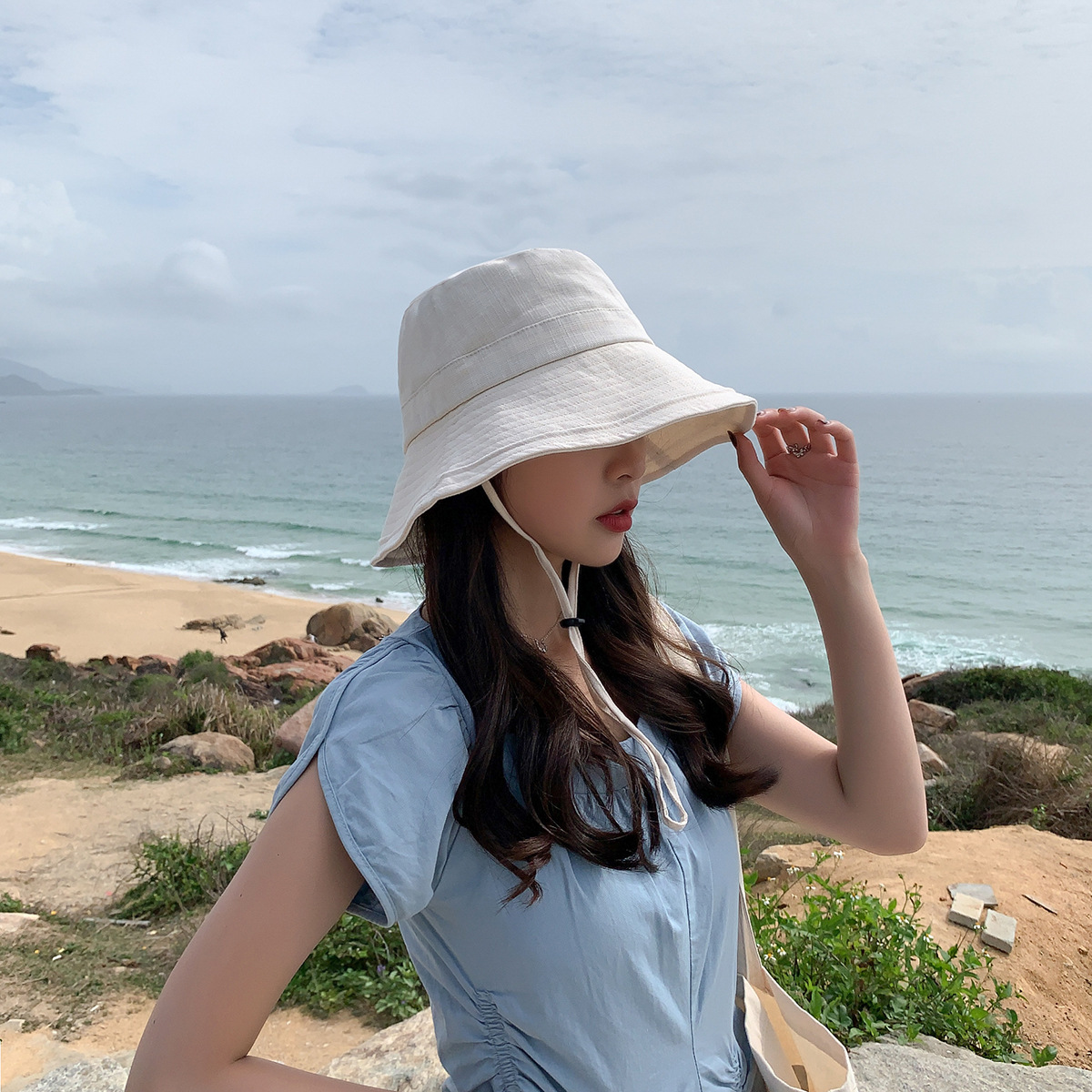 日系经典减龄可爱渔夫帽女夏网红同款ins遮阳防晒百搭盆帽春夏季|ms
