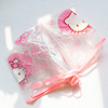 Transparent umbrella female folding student manual cute cartoon kitty cat pink girl heart soft girl small fresh ins