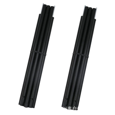 In stock canopy support pole tent pole foyer extension tent bracket car tent support pole steel wire connection (Çadırlar) - black-iron-pipe-1-piece-double
