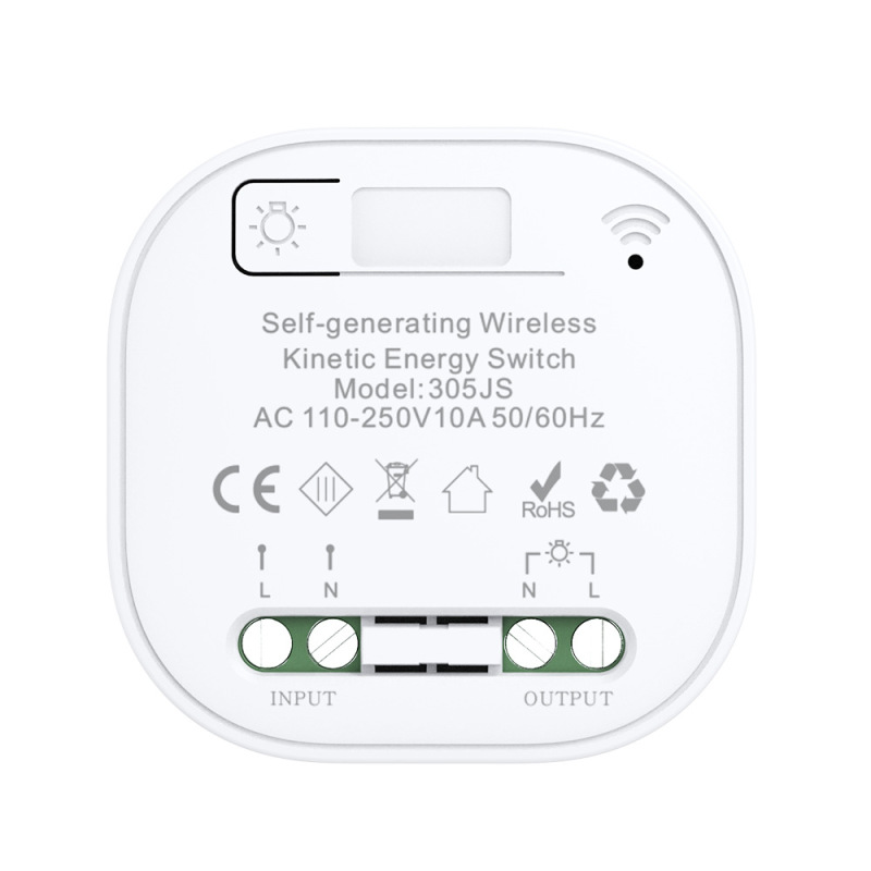 Qixin 自己発電ワイヤレスリモコンスイッチリモコンバッテリー不要配線不要家庭用壁防水自由に貼り付け可能|undefined