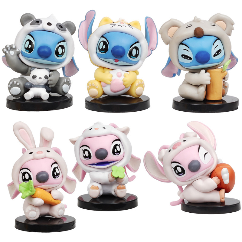 クロスボーダーステッチブラインドボックスアニマルパーティー ステッチフィギュア 周辺人形 人形装飾品 おもちゃ ガシャポン人形|undefined