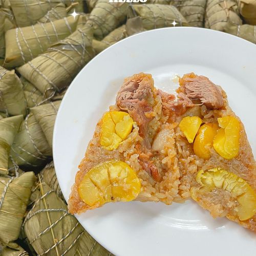 Jiaxing zongzi with salted egg and meat, sweet red bean, handmade chestnut meat, vacuum-packed bulk for Dragon Boat Festival group purchase