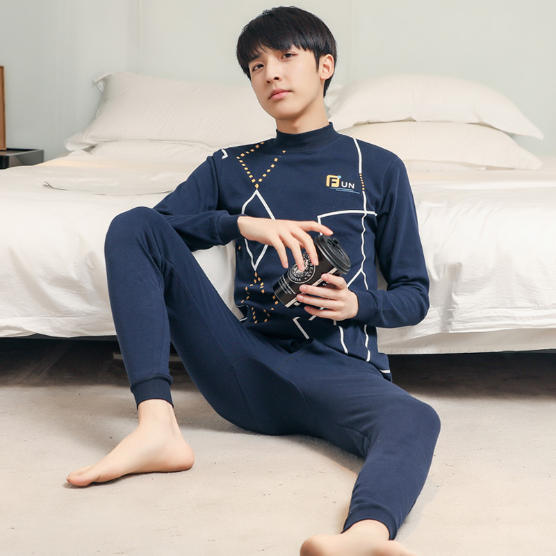 Ropa de otoño juvenil pantalones largos conjunto de ropa interior para niños medianos y grandes niños y niñas suéter de algodón niñas suéter línea conjunto de pantalones