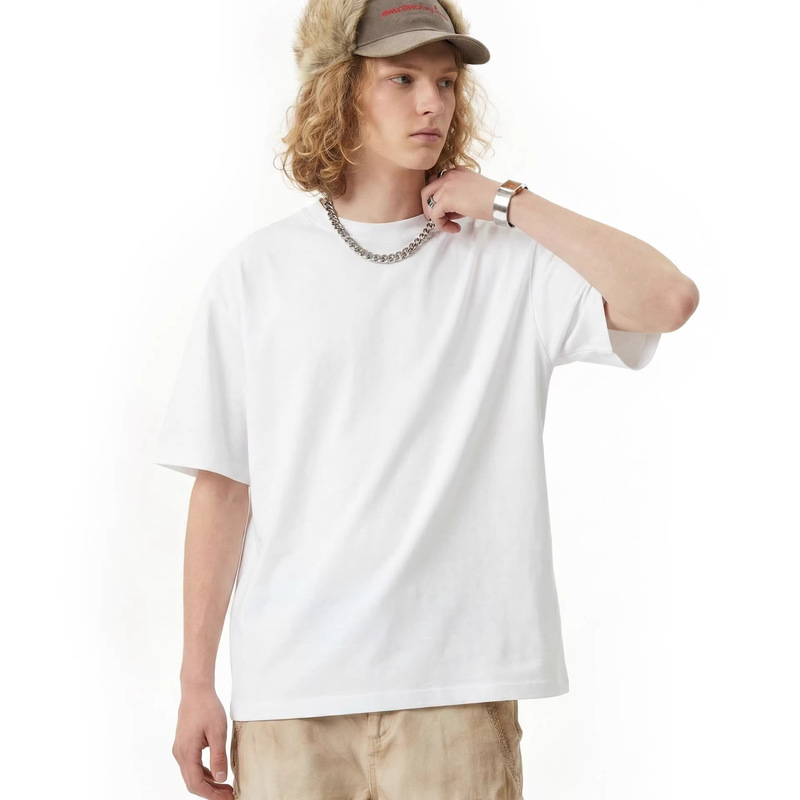 Jie Zhan Men's Clothing | 220g Fruit Stretch T-Shirt Series 26 Spring/Summer New Fitness Loose Short Sleeve [Two-Piece Set]