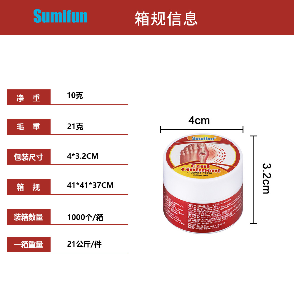 Sumifun Cross - Border Amazon Independent Station fábrica de crema de cuidado externo de la bolsa de hallux al por mayor k20019