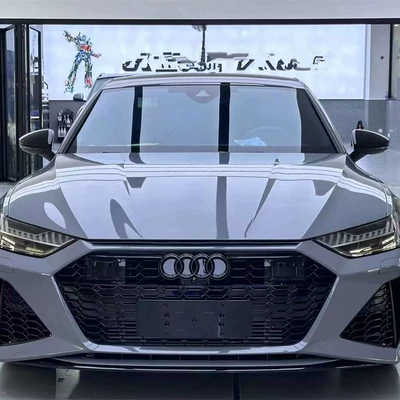 Big Surrounded honeycomb middle net large surround - 19-24-a7a7l-modified-rs7-front-bumper-center-grille