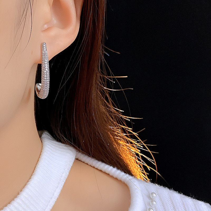 10g Weight 925 Sterling Silver Ear Needle Material Zircon Inlay Material Drop Earrings, Ear Studs Classification 1 Pair Quantity Banquet, Party Occasion Copper Material Geometric Pattern All Seasons Season Women's Gender Elegant, Glam Style 1 Pair Elegant Glam Geometric Copper Zircon Drop Earrings Ear Studs 4