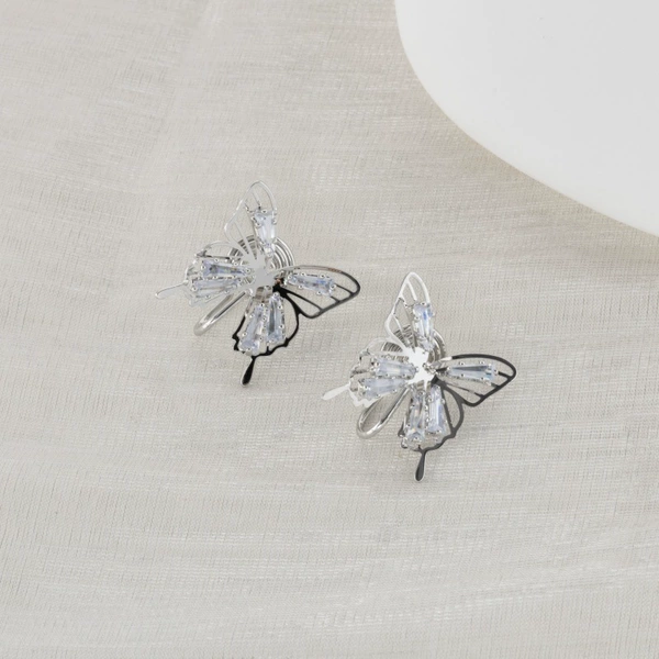 113#butterfly hollow vermiculite mosquito fragrance plate ear clip
