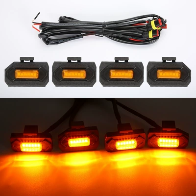 Tail light — Foreign Trade 12V24V Universal Voltage - one-for-four-yellow-shell-yellow