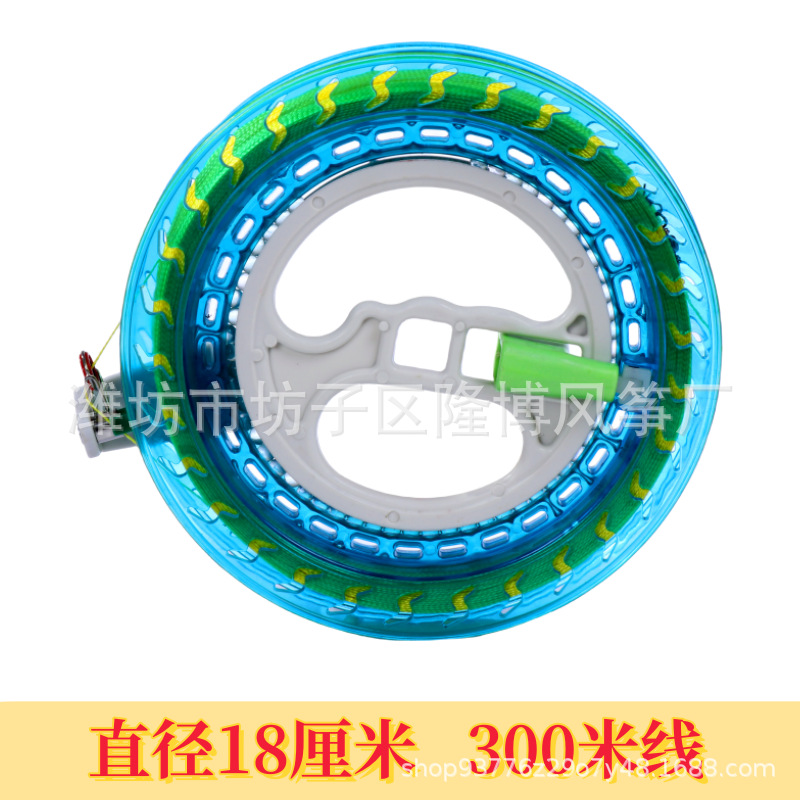 Carrete de cometa con línea al por mayor rueda azul de mano rodamiento de bolas de cristal rueda silenciosa fabricante de equipos de vuelo en stock