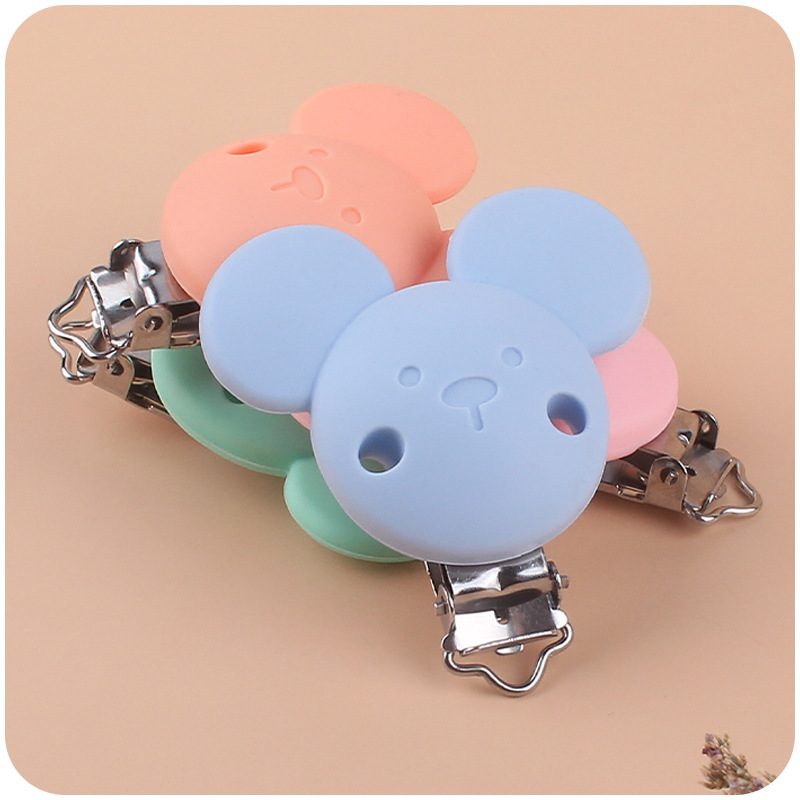 Nuevo bebé suministros calmante de dibujos animados animal de silicona chupete clip creativo bebé chupete anti-gota cadena Accesorios