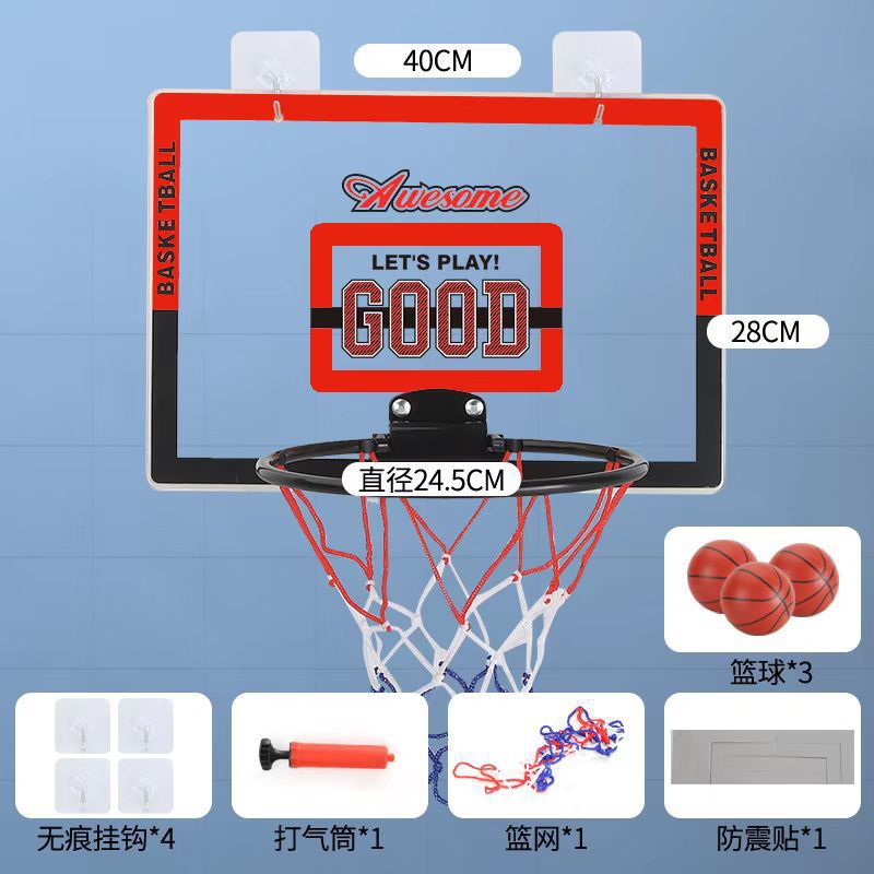 Transfronterizo de acrílico para niños de baloncesto plegable sin punzonado tablero transparente colgante canasta deportiva juguete de tiro